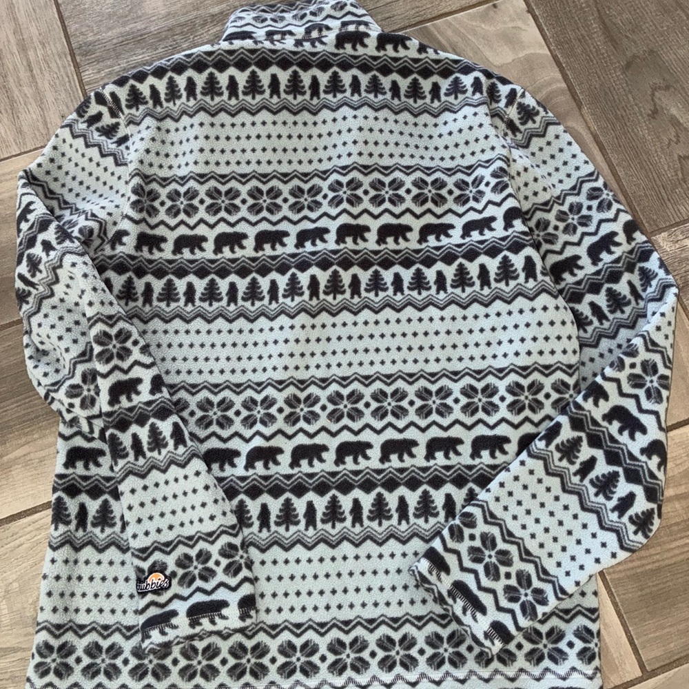 Chubbies Gray Patterned Fleece Pullover - image 4